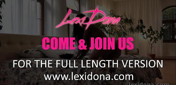  Lexidona - Watch me strip and tease my pussy on a hotel bed